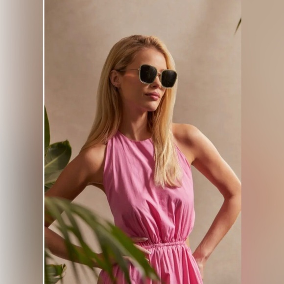 DIFF eyewear sage crystal green Genevive Polarized oversized Square Sunglasses - Picture 6 of 6